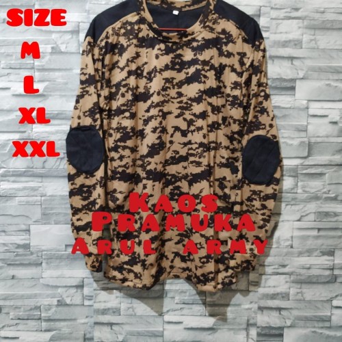 Foto Produk Grosir Baju Kaos Pramuka lapangan ban lengan panjang tactical murah dari Arul army