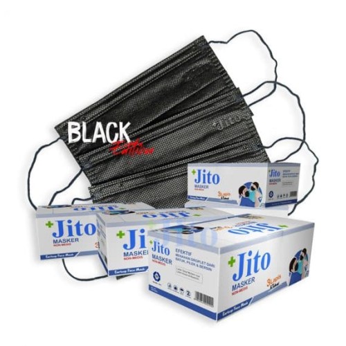 Foto Produk masker non medis 3ply, JITO ,warna hitam dari GRITGO