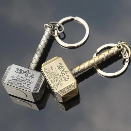 Foto Produk Gantungan Kunci Marvel Mjolnir Thor Gantungan Kunci Mobil Motor Rumah - Gold dari toys village