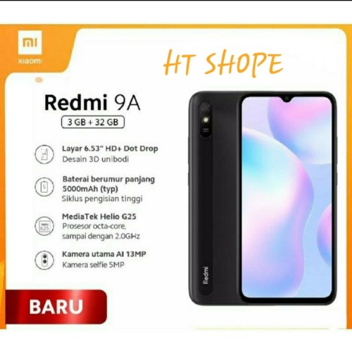 Foto Produk HP Redmi 9A 3/32 Garansi Resmi TAM - Random dari HT SHOPE