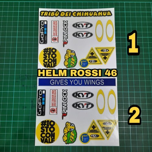 Foto Produk STICKER SET KYT - GoPro - pinlock - Oaklay - turtle - segitiga logo dari Helm Half Face VR46