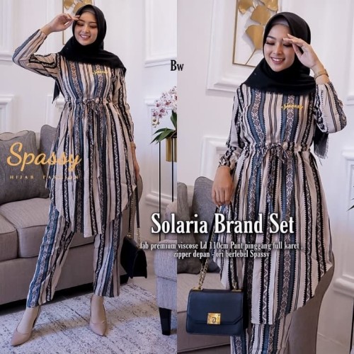 Foto Produk Baju setelan terbaru solaria set katun rayon import adem tebal ori dari aliefolshop