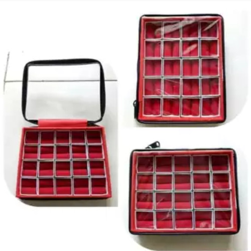 Foto Produk Kotak cincin batu akik isi 20pcs resleting transparan dari HADE GEMS STONES