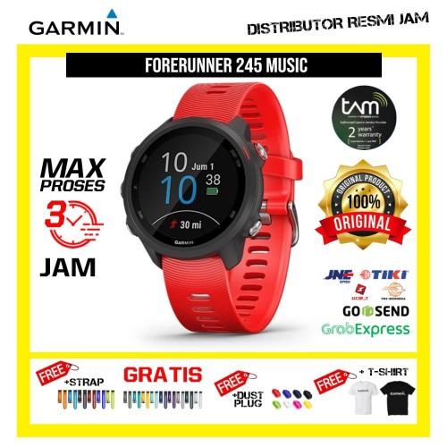 Jual JAM GARMIN FORERUNNER 245 MUSIC 010-02120-A3 GARANSI