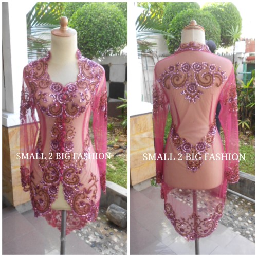 Foto Produk kebaya dusty pink / atasan kebaya panjang nikah / kebaya wisuda pink dari Small 2 Big Fashion