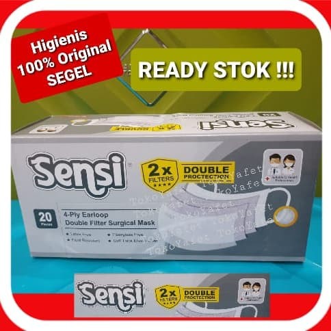Foto Produk Masker SENSI 4 Ply Earloop Surgical Double Protection Bukan Duckbill dari TokoYafet