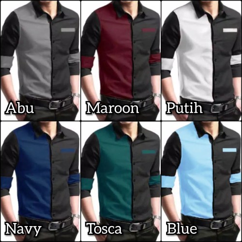 Foto Produk Baju kemeja pria casual | Hem cowok model combo depan | pakaian formal dari Rifa t-shirt