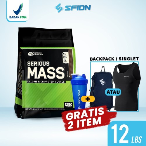 Foto Produk ON Optimum Nutrition Serious Mass Weight Gainer 12 LBS / 12 lbs dari SuplemenfitnessID