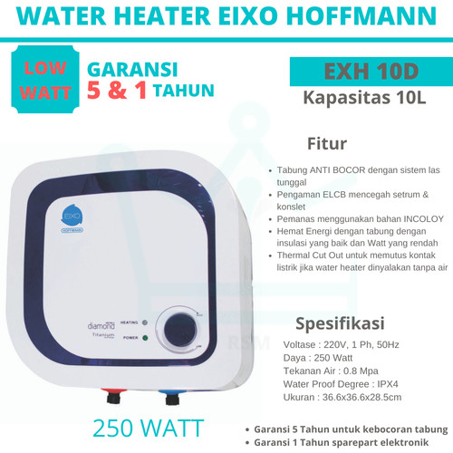 Jual Water Heater Listrik 10 Liter EIXO HOFFMANN HFM10D ...