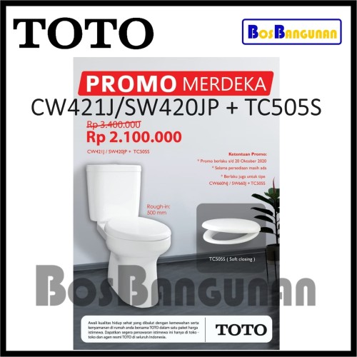 Jual Kloset Duduk Toto Cw421j Sw420jp Tutup Biasa Closet Toto Cw 421 J Kota Bandung Bosbangunan Tokopedia