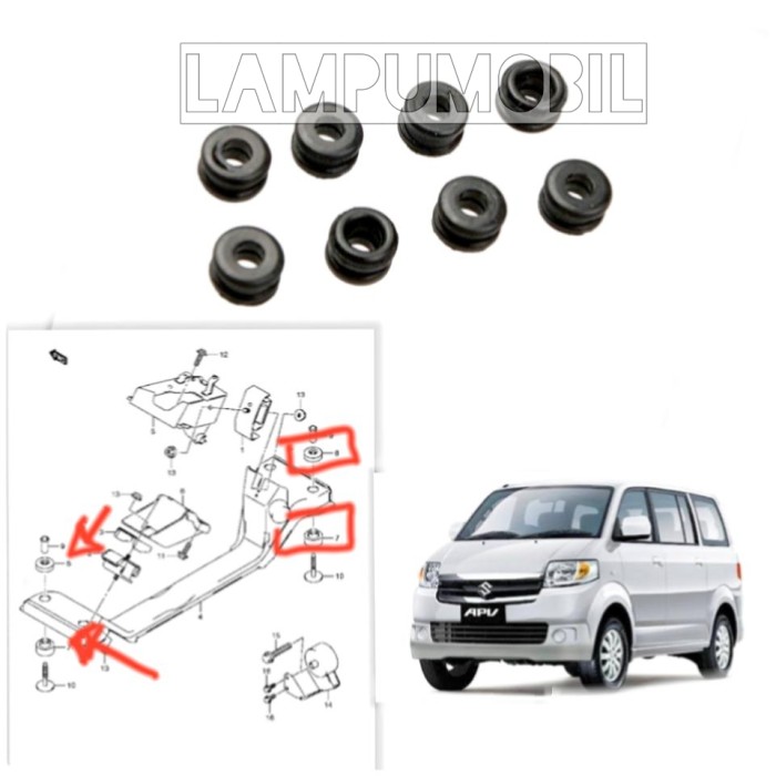 Jual Body Mounting Set Karet Kabin Sasis Suzuki Grand Vitara Kota Padang Lampumobil Tokopedia