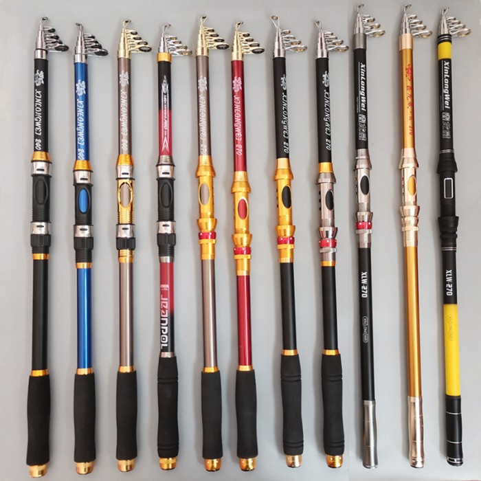 Foto Produk Joran Pancing Fishing rod Pancingan Glass Fiber Alat Pancing Ikan - Hitam 2.1 Meter dari Rumix