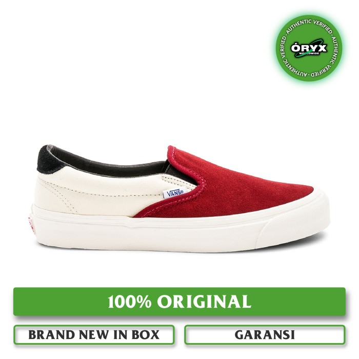 vans slip on red dahlia