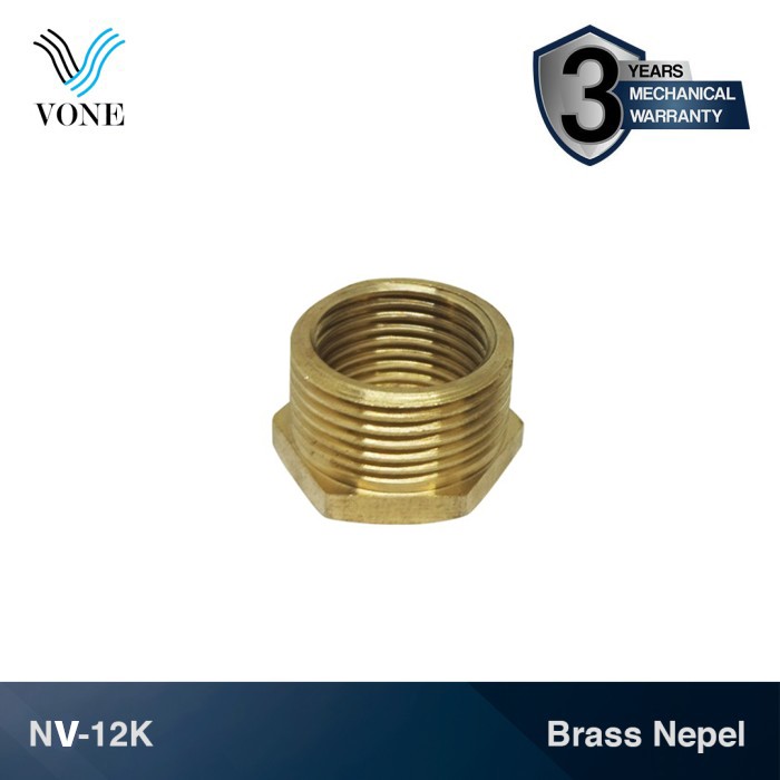 Foto Produk VONE NV-12K Nepel Volk Ring 3/4" M x 1/2" F Sok Keran Kran Kuningan dari Vone Sanitary Indonesia