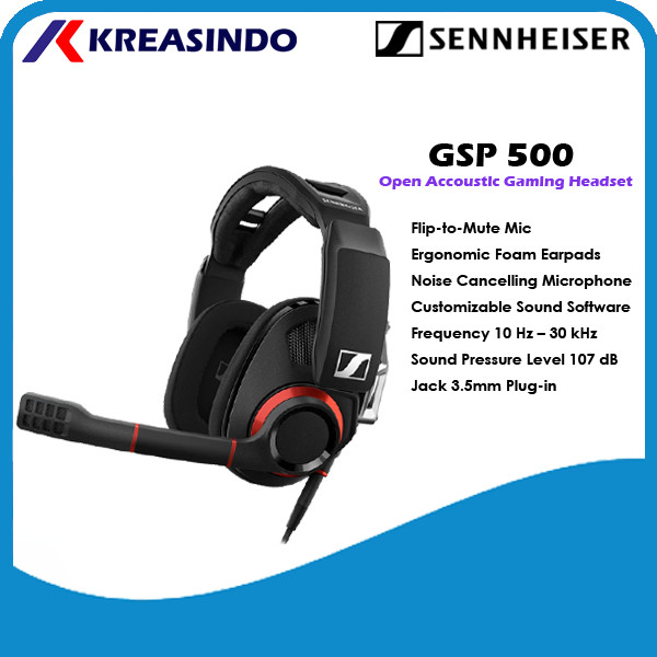 Foto Produk Sennheiser GSP500 / GSP 500 Gaming Headset Open Acoustic Garansi Resmi dari Kreasindo Online