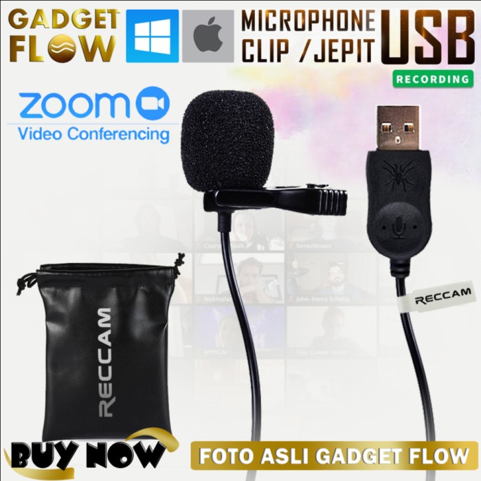 Jual Mic Microphone Clip On USB ANDOER PC Laptop Computer 150cm