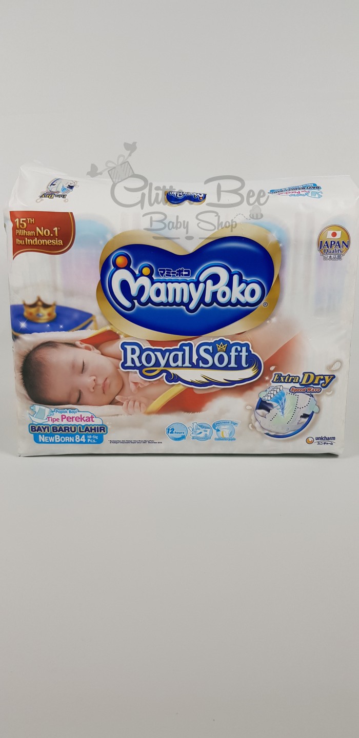 Foto Produk MamyPoko Royal Soft Tape/Perekat NB (84) dari Glitter Bee