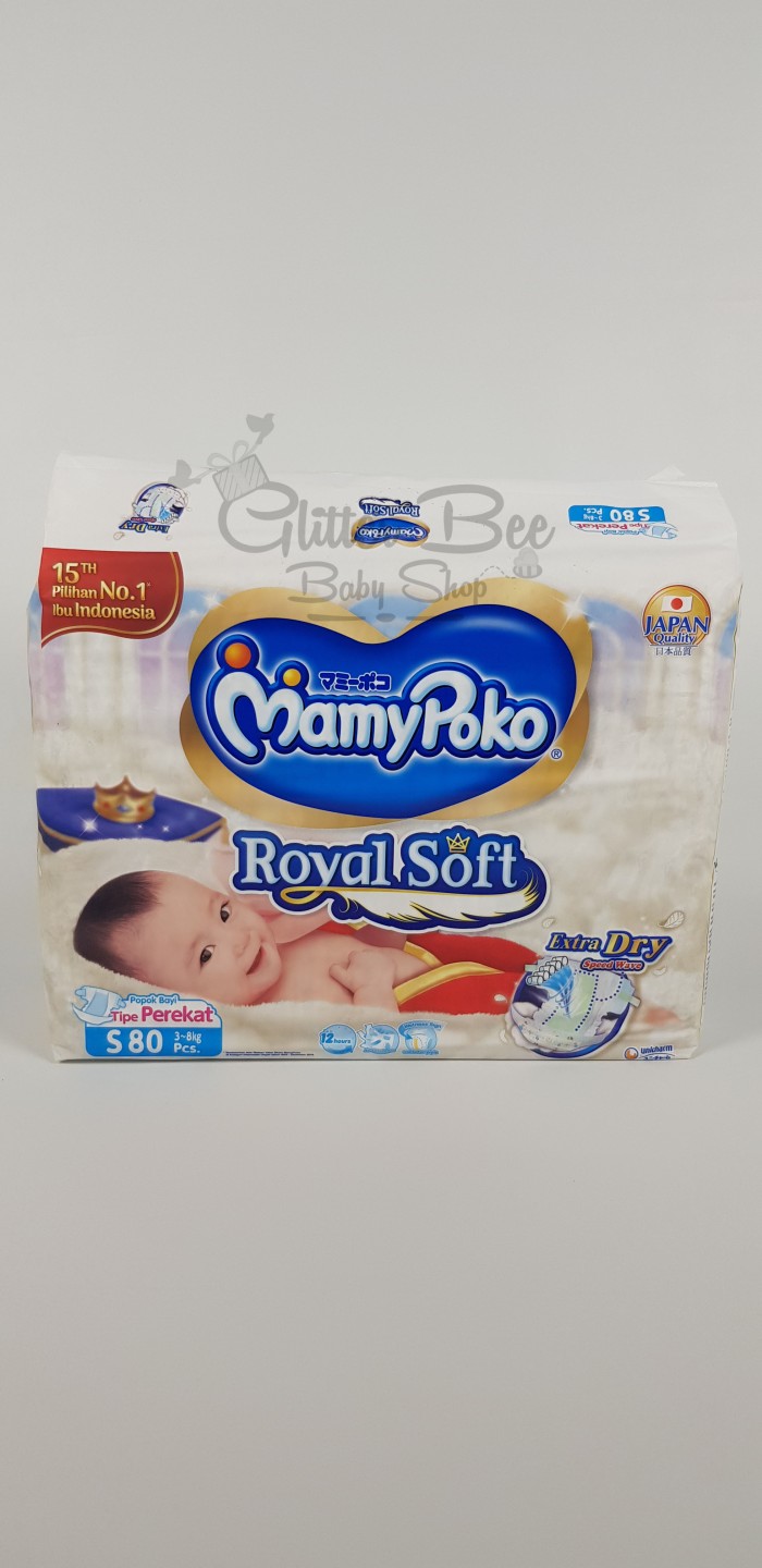 Foto Produk MamyPoko Royal Soft Perekat/Tape S (80) dari Glitter Bee