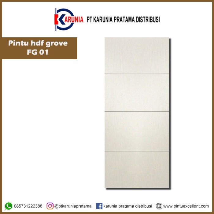 Foto Produk Pintu Excellent HDF Grove Series dari Pratama Karunia