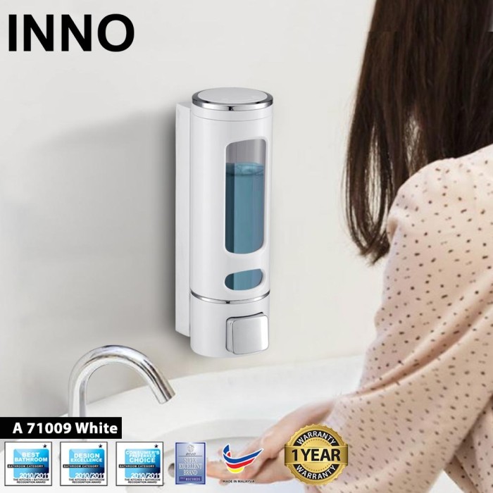 Foto Produk INNO SOAP DISPENSER TEMPAT SABUN CAIR WHITE ISI 300 ML dari Inno Sericite