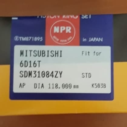 Foto Produk Ring Piston MITSUBISHI 6D16T GENJO dari good_price store 2