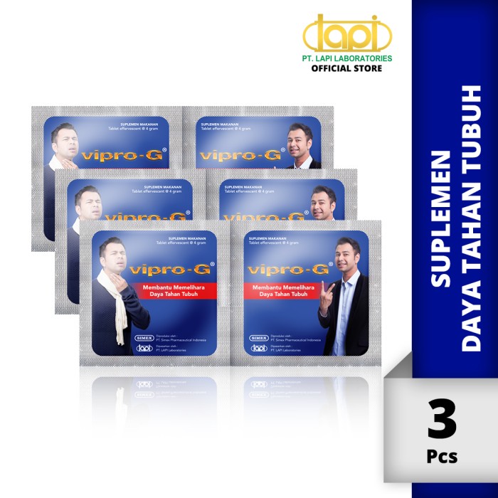 Foto Produk Paket 3 pcs VIPRO-G - 1 Strip @ 2 Tablet dari Lapi Official Shop