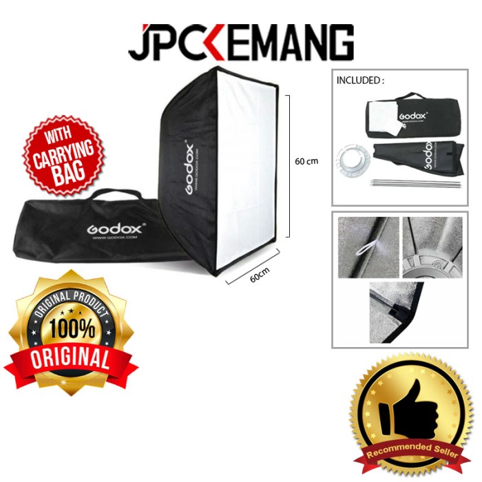 Foto Produk Softbox Godox SB BW 60x60cm with Bowens Mount Softbox ORIGINAL dari JPCKemang