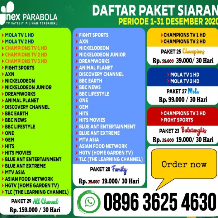 jual voucher tv mola liga 1 all channel kota depok ade adit idris tokopedia