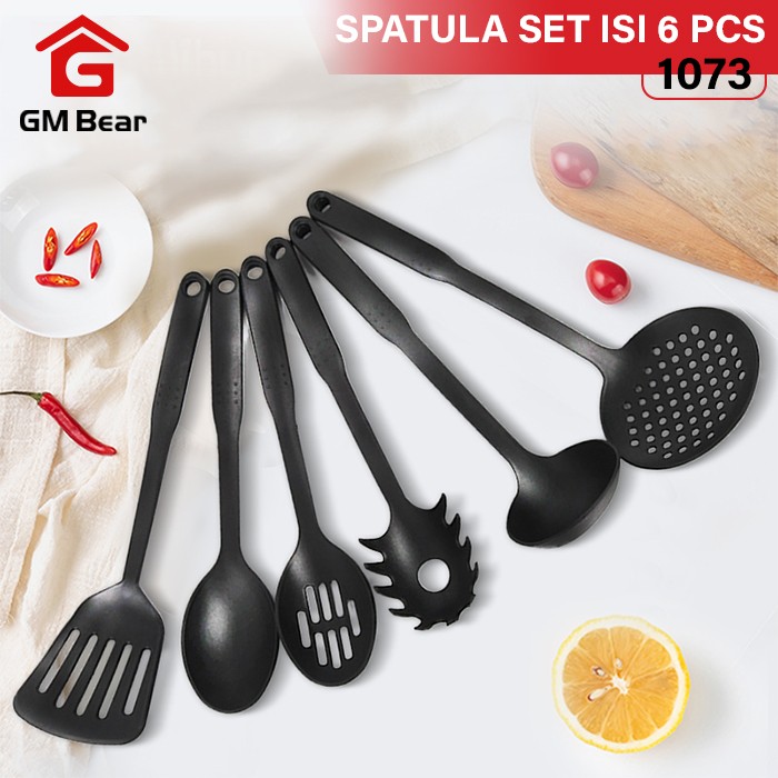 Foto Produk GM Bear Set Spatula isi 6 pcs 1073-Sutil Spatula 6 Set dari GM Bear