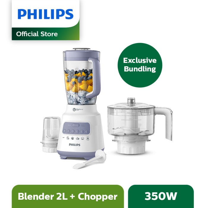 Jual Philips Blender Plastic 2L HR2221/00 + Chopper HR3210