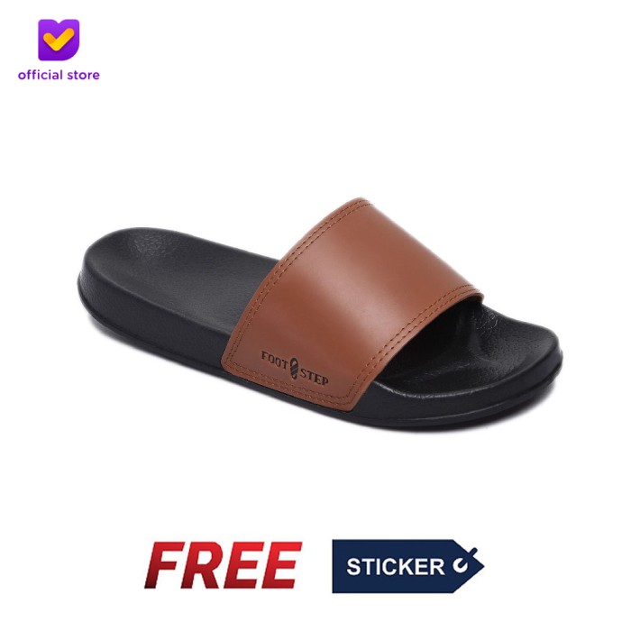 Foto Produk Sandal Slide Pria Footstep Footwear - Porto Brown - Cokelat, 44 dari Footstep Footwear