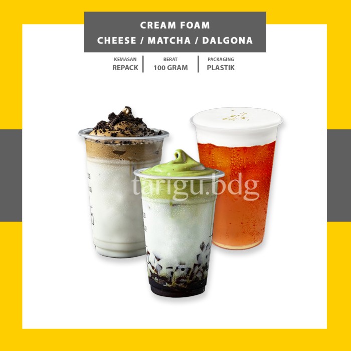 Jual CHEESE FOAM MATCHA DALGONA POWDER 100GR TOPPING MINUMAN KRIM