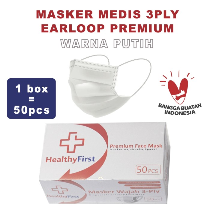 Foto Produk Masker Medis 3Ply (Putih) dari Healthy First
