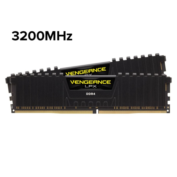 Foto Produk Vengeance LPX 16GB(2x8GB) DDR4 3200MHzC16 Black (CMK16GX4M2B3200C16) - Hitam dari Corsair Official Store