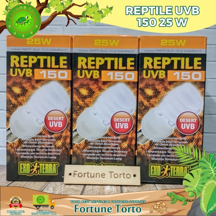 Foto Produk Uvb type 150 25 watt exoterra/lampu reptile/ lampu pengganti matahari dari Fortune Torto