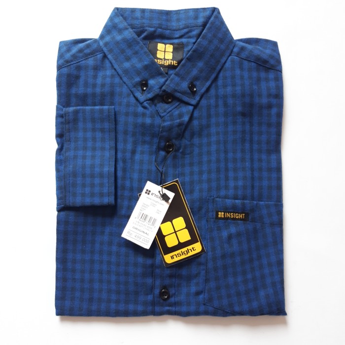 Foto Produk baju kemeja flanel casual pria lengan panjang motif black white RYF14 dari RayStore