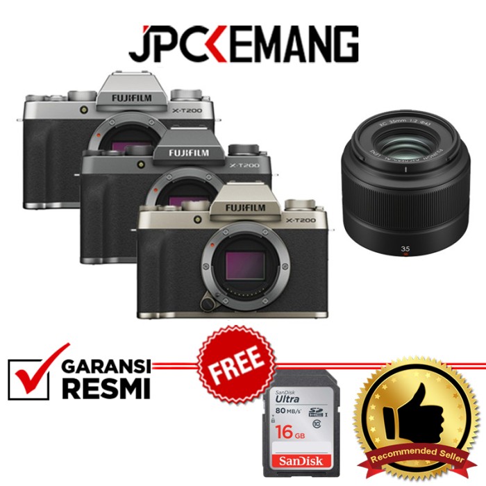 Foto Produk Fujifilm XT200 Kit XC 35mm f2 / Fuji X-T200 Kit 35mm f2 GARANSI RESMI - Champagne Gold dari JPCKemang