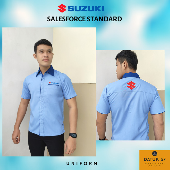 Foto Produk Seragam Kemeja Suzuki Sales Resmi Variasi Biru (Pria) - Biru Muda, S dari Datuk Collection