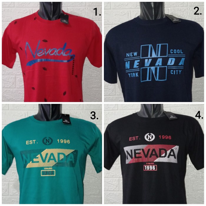 Foto Produk Kaos Pria Nevada Original Lengan Pendek Size M-XL Fulltag New Arrival - M, Nomer 1 dari Be a Store