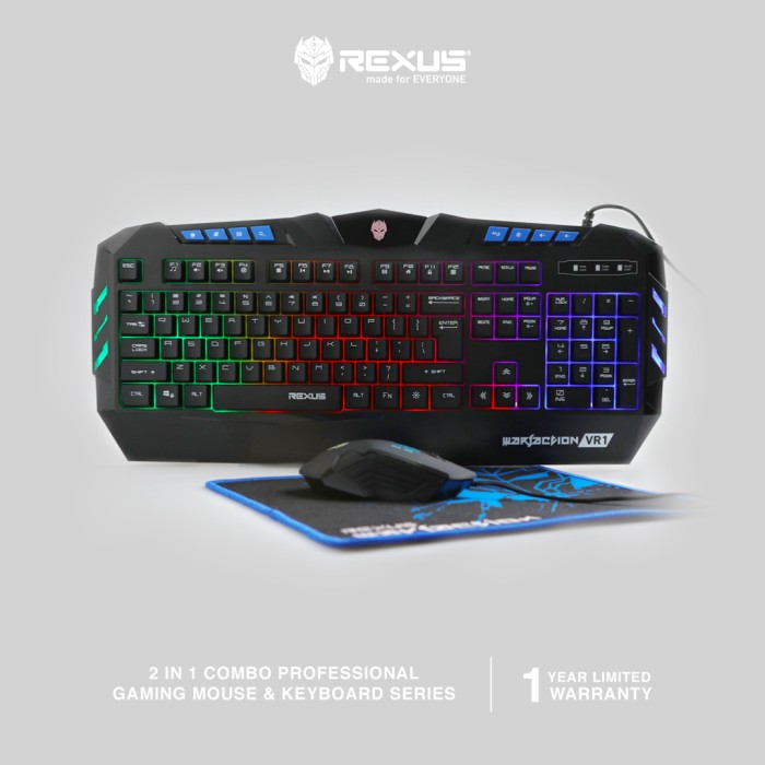 Foto Produk Rexus Keyboard Mouse Warfaction VR1 Combo dari Rexus Official Store