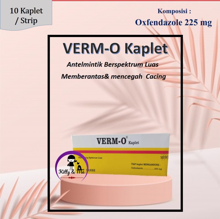 Foto Produk VERM O KAPLET ( 1 STRIP ISI 10 KAPLET) OBAT CACING UNTUK SAPI, KERBAU dari KITTY & ME