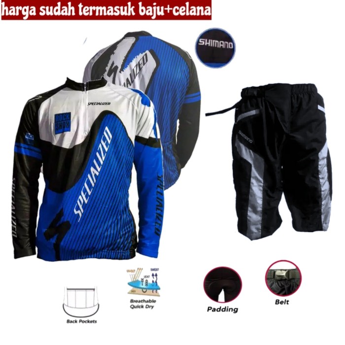 Foto Produk Baju Sepeda Celana Jersey Kaos Kantong Belakang dari mangnandang
