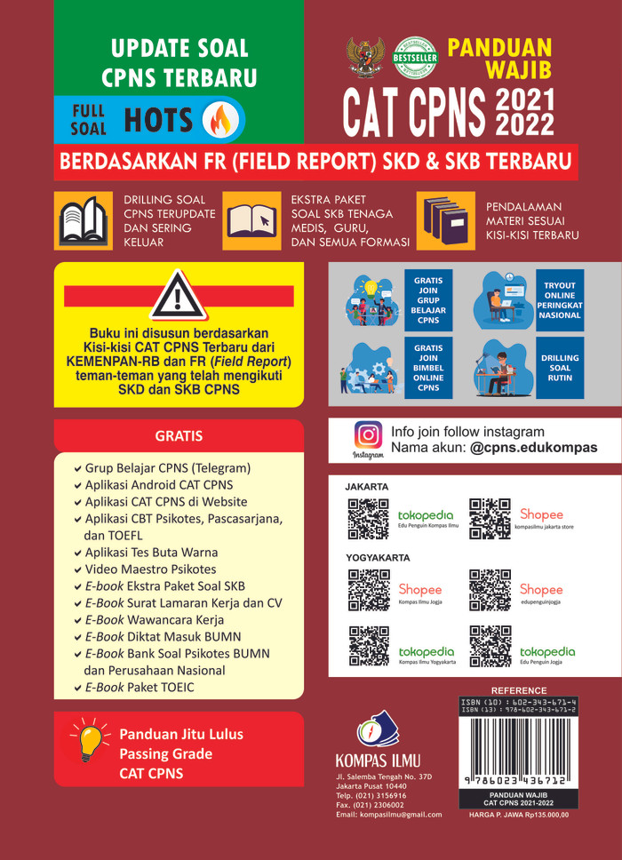 Bisa Cod Buku Panduan Wajib Cat Cpns 2021 2022 Skd Skb Terbaru Terupdate Berkualitas Lazada Indonesia
