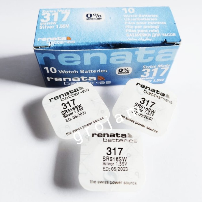 Foto Produk Renata 516 Batre Baterai h SR516SW SR516 317 SWISS Made Original dari grojam