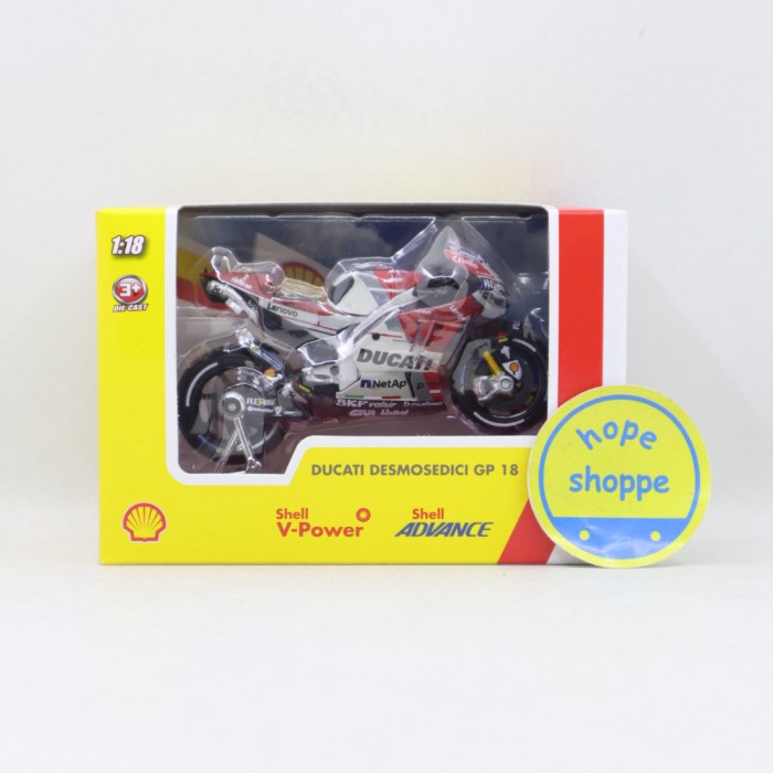 Foto Produk Diecast Motor Shell V Power Ducati Desmosedici GP 18 Ori Limited dari Hope Shoppe