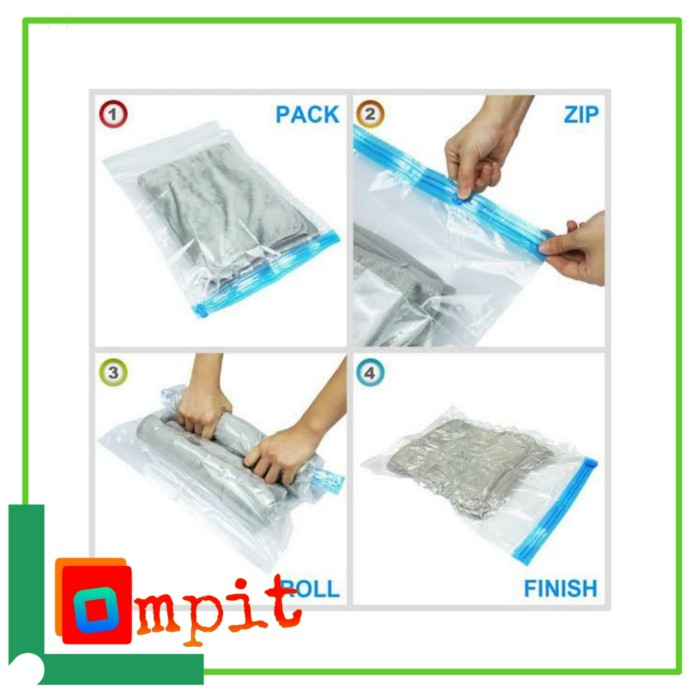 Jual Kris set 4 Kantung Vakum pakaian/ Space Maker/ Vacuum Bag Manual -  Kota Surabaya - Ompit | Tokopedia