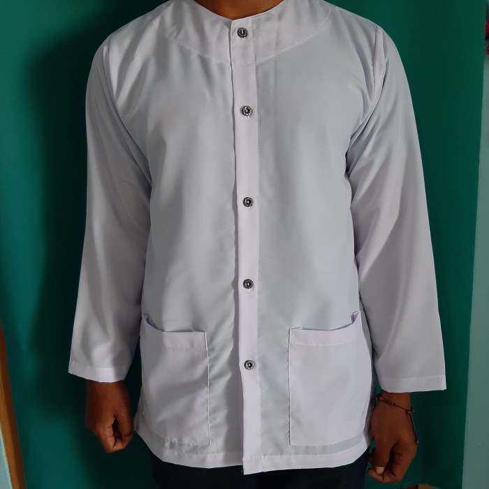 Foto Produk Baju pangsi oblong tanpa kerah - Putih, M dari maedina colection
