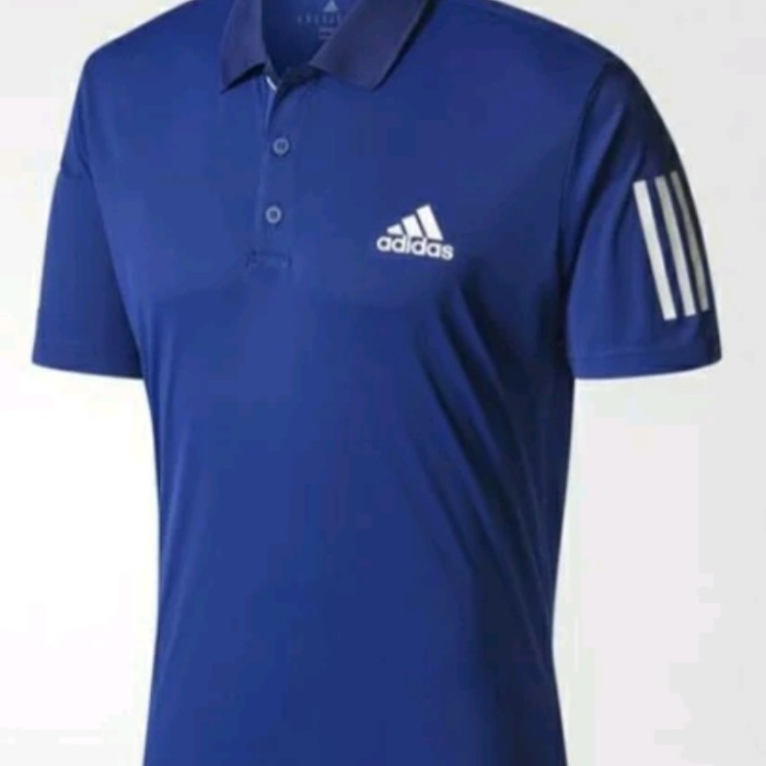 blue adidas polo