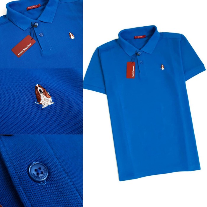 cobalt blue polo shirt