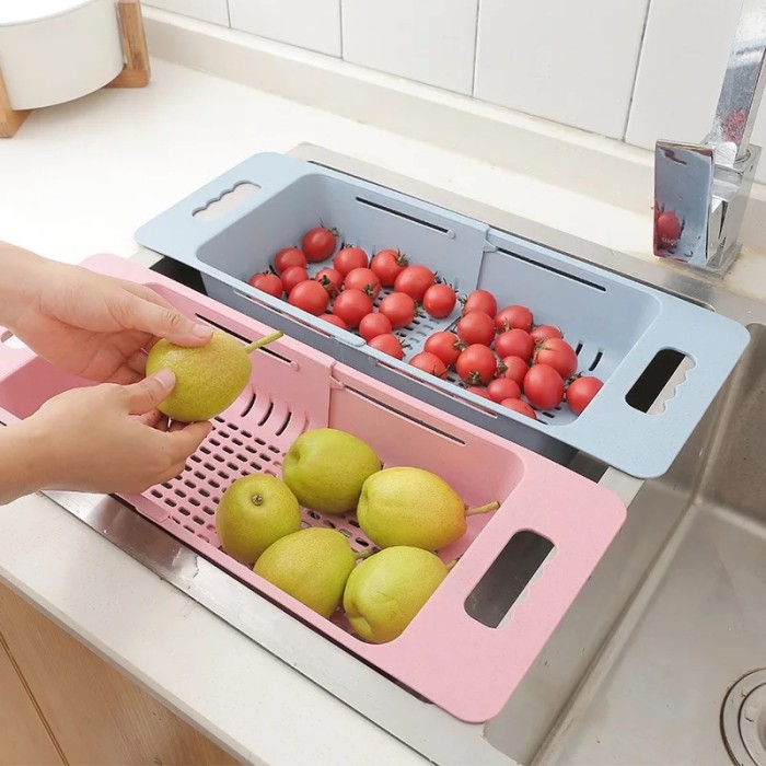 Foto Produk Keranjang Tirisan Saringan Sayur Buah Wastafel Import dari one mobile 1